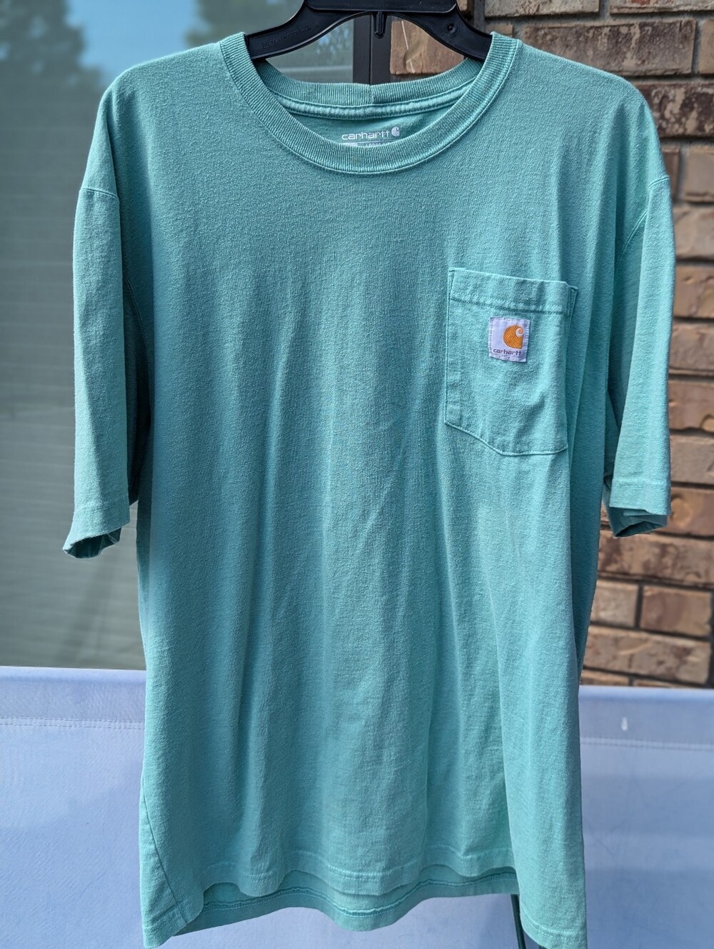 Carhartt Men’s Short Sleeve Pocket T‑Shirt — Teal